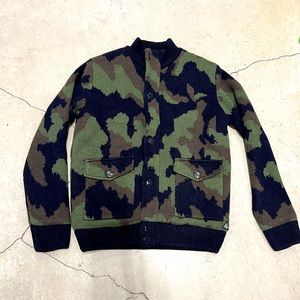 American Stitch brand Camo Print Sweater Jacket Size L